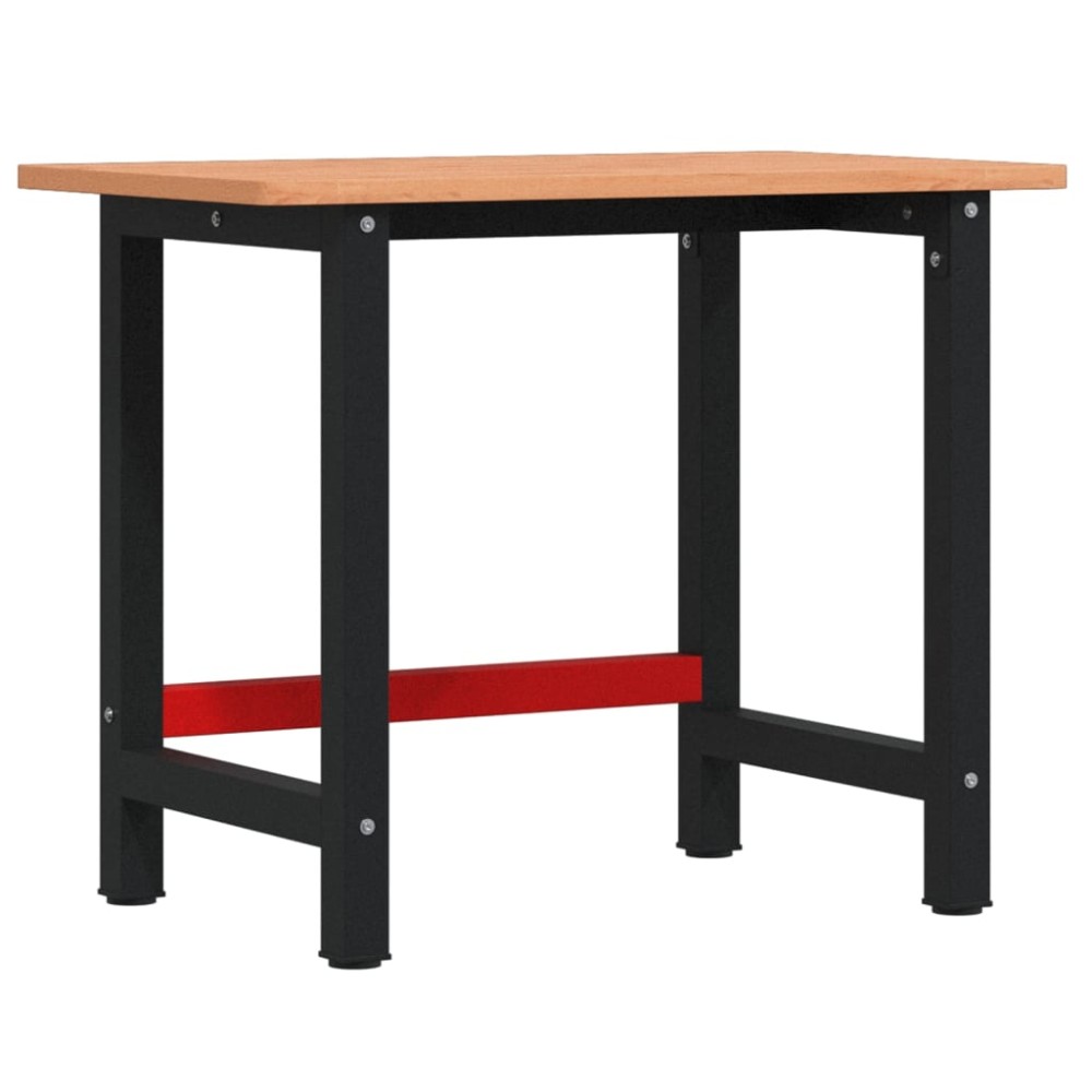 vidaXL Banc de lucru 100x60x81,5 cm lemn masiv fag, dreptunghiular