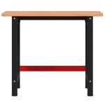 vidaXL Banc de lucru 100x60x81,5 cm lemn masiv fag, dreptunghiular vidaXL Banc de lucru 100x60x81,5 cm lemn masiv fag, dreptunghiular
