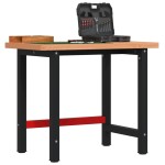 vidaXL Banc de lucru 100x60x83 cm lemn masiv fag, dreptunghiular vidaXL Banc de lucru 100x60x83 cm lemn masiv fag, dreptunghiular
