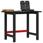 vidaXL Banc lucru maro închis 100x60x81,5 cm lemn masiv stejar vidaXL Banc lucru maro închis 100x60x81,5 cm lemn masiv stejar