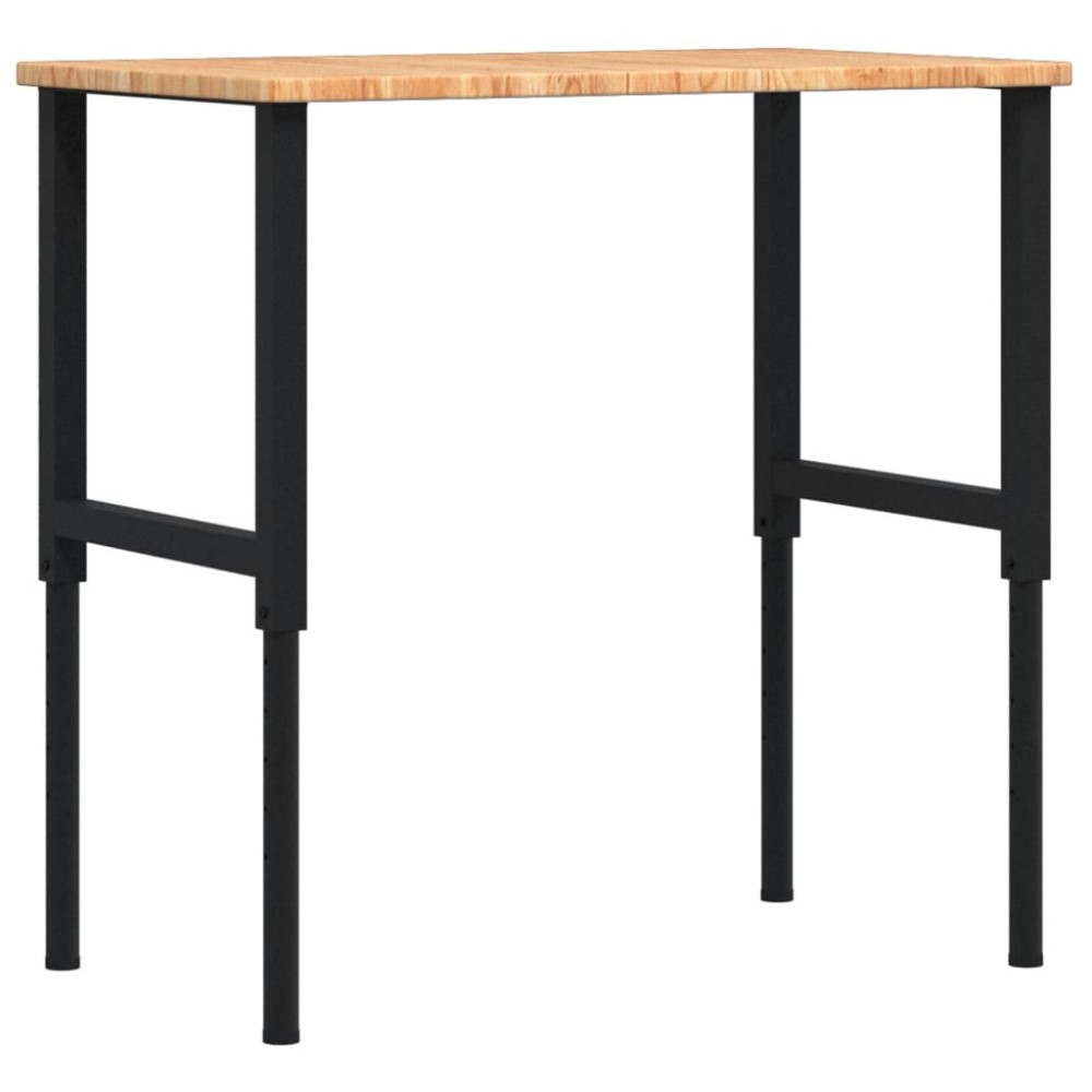 vidaXL Banc lucru maro 100x60x(71,5-98)cm lemn masiv stejar dreptunghi