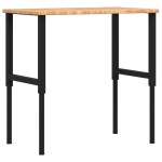 vidaXL Banc lucru maro 100x60x(71,5-98)cm lemn masiv stejar dreptunghi