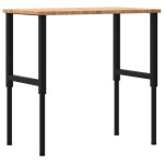 vidaXL Banc lucru maro 100x60x(71,5-98)cm lemn masiv stejar dreptunghi