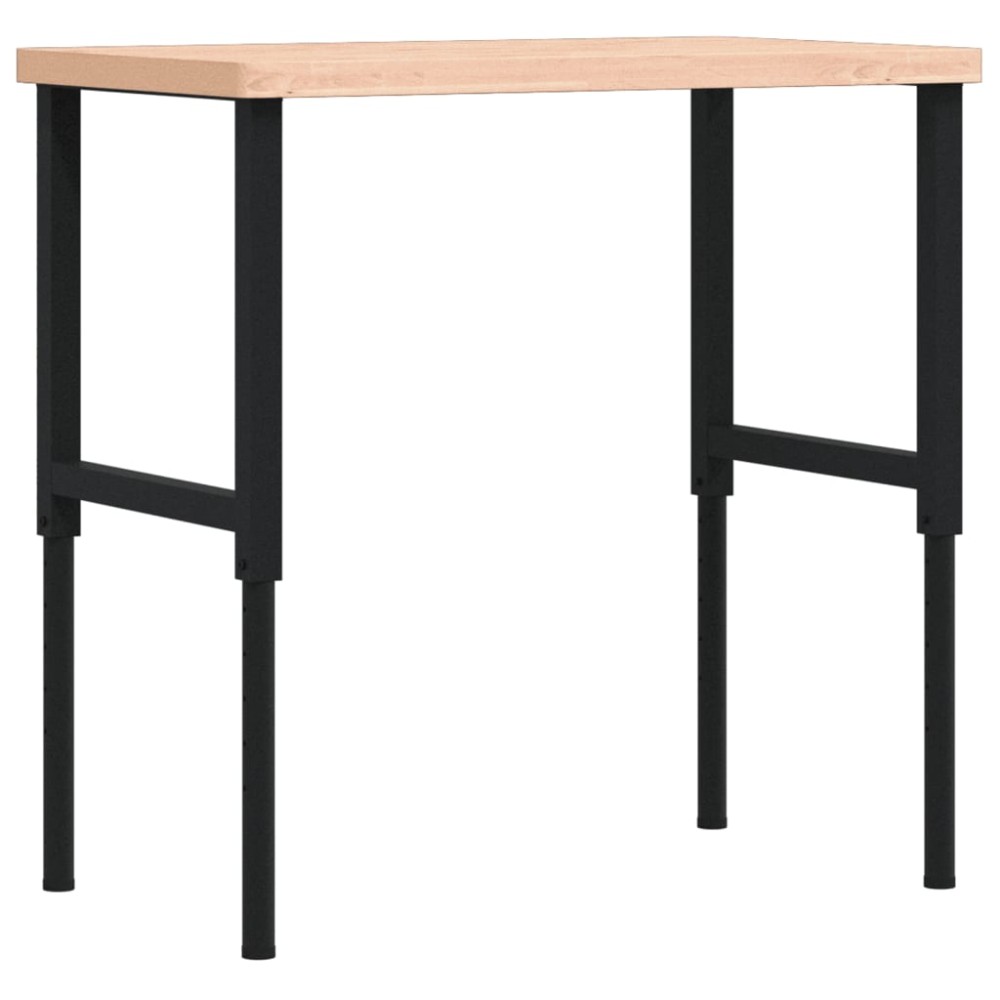 vidaXL Banc de lucru 100x60x(73-99,5) cm lemn masiv fag dreptunghiular