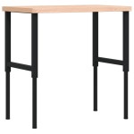 vidaXL Banc de lucru 100x60x(73-99,5) cm lemn masiv fag dreptunghiular vidaXL Banc de lucru 100x60x(73-99,5) cm lemn masiv fag dreptunghiular