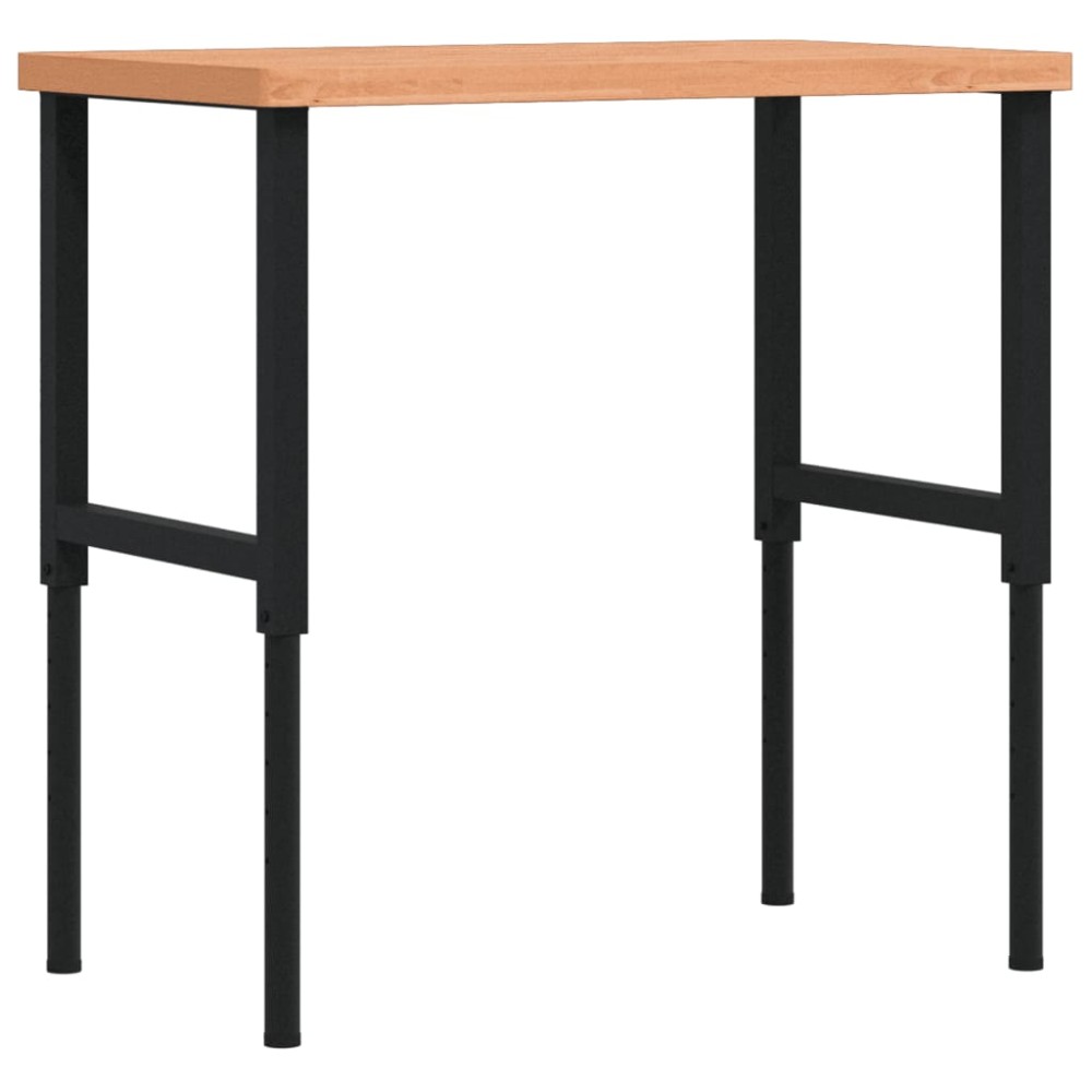 vidaXL Banc de lucru 100x60x(73-99,5) cm lemn masiv fag dreptunghiular
