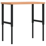 vidaXL Banc de lucru 100x60x(73-99,5) cm lemn masiv fag dreptunghiular vidaXL Banc de lucru 100x60x(73-99,5) cm lemn masiv fag dreptunghiular