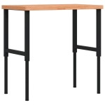 vidaXL Banc de lucru 100x60x(73-99,5) cm lemn masiv fag dreptunghiular vidaXL Banc de lucru 100x60x(73-99,5) cm lemn masiv fag dreptunghiular