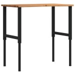 vidaXL Banc lucru maro 100x60x(71,5-98)cm lemn masiv stejar