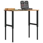 vidaXL Banc lucru maro 100x60x(71,5-98)cm lemn masiv stejar