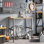 vidaXL Banc lucru maro 100x60x(71,5-98)cm lemn masiv stejar