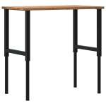 vidaXL Banc lucru maro 100x60x(71,5-98)cm lemn masiv stejar