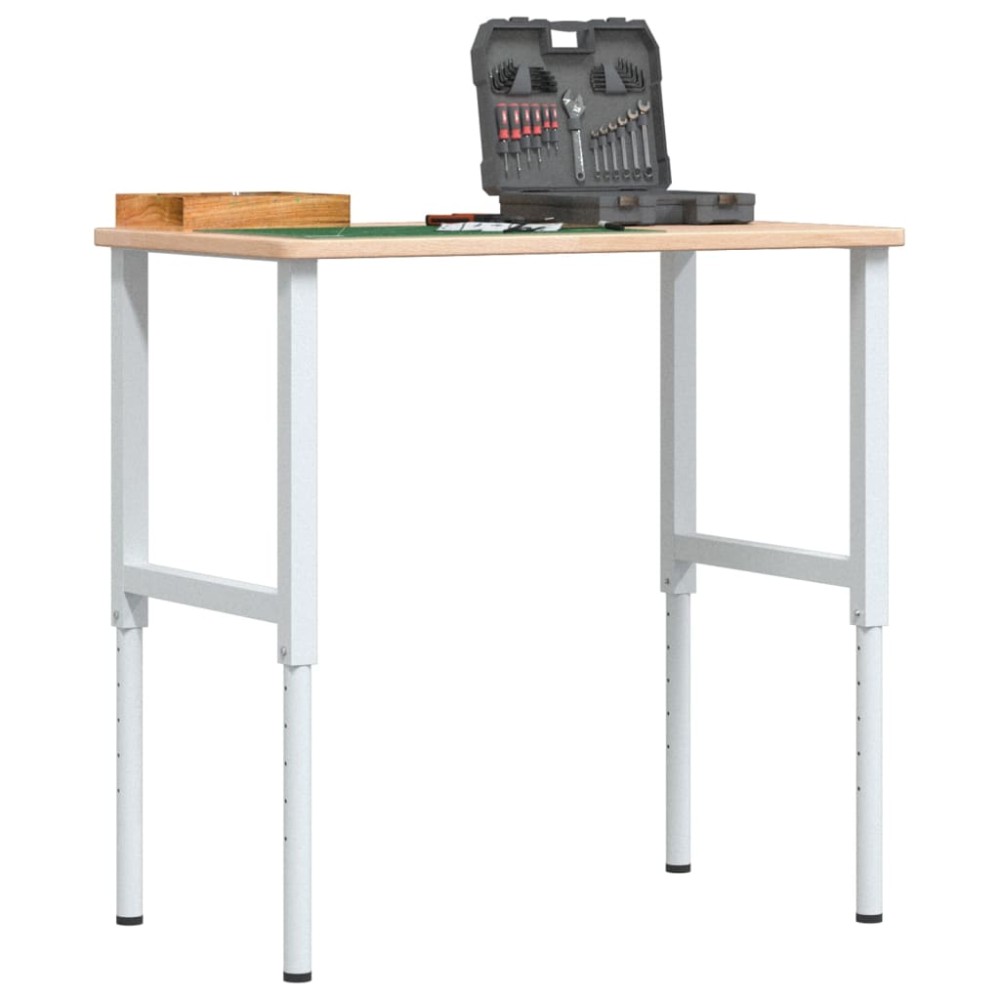 vidaXL Banc lucru 100x60x(71,5-98) cm lemn masiv stejar dreptunghiular
