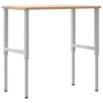 vidaXL Banc lucru 100x60x(71,5-98) cm lemn masiv stejar dreptunghiular vidaXL Banc lucru 100x60x(71,5-98) cm lemn masiv stejar dreptunghiular