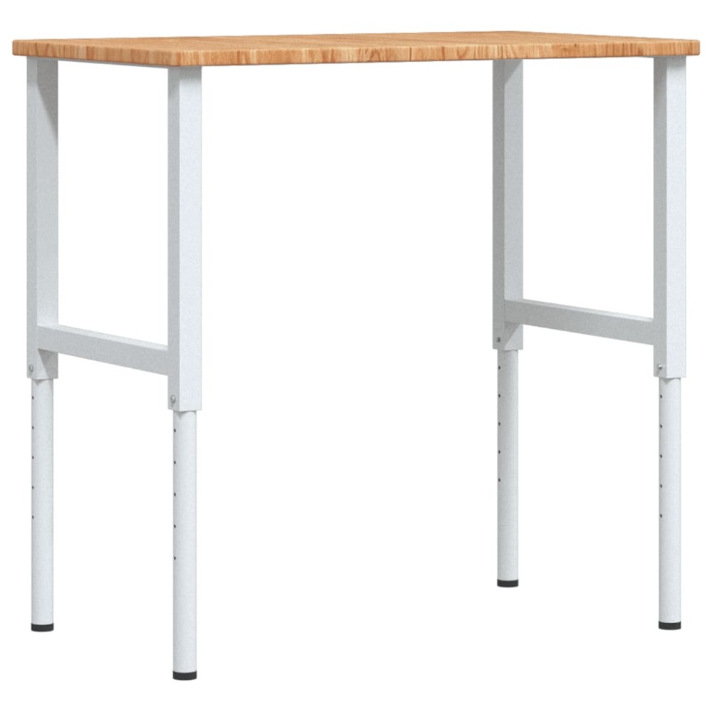 vidaXL Banc lucru maro 100x60x(71,5-98)cm lemn masiv stejar dreptunghi