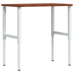 vidaXL Banc lucru maro 100x60x(71,5-98)cm lemn masiv stejar dreptunghi