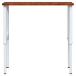 vidaXL Banc lucru maro 100x60x(71,5-98)cm lemn masiv stejar dreptunghi