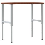 vidaXL Banc lucru maro 100x60x(71,5-98)cm lemn masiv stejar dreptunghi