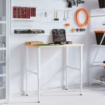 vidaXL Banc lucru 100x60x(71,5-98) cm lemn masiv fag, dreptunghiular