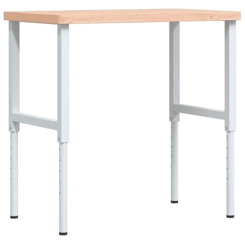 vidaXL Banc de lucru 100x60x(73-99,5) cm lemn masiv fag dreptunghiular