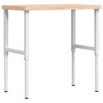vidaXL Banc de lucru 100x60x(73-99,5) cm lemn masiv fag dreptunghiular vidaXL Banc de lucru 100x60x(73-99,5) cm lemn masiv fag dreptunghiular