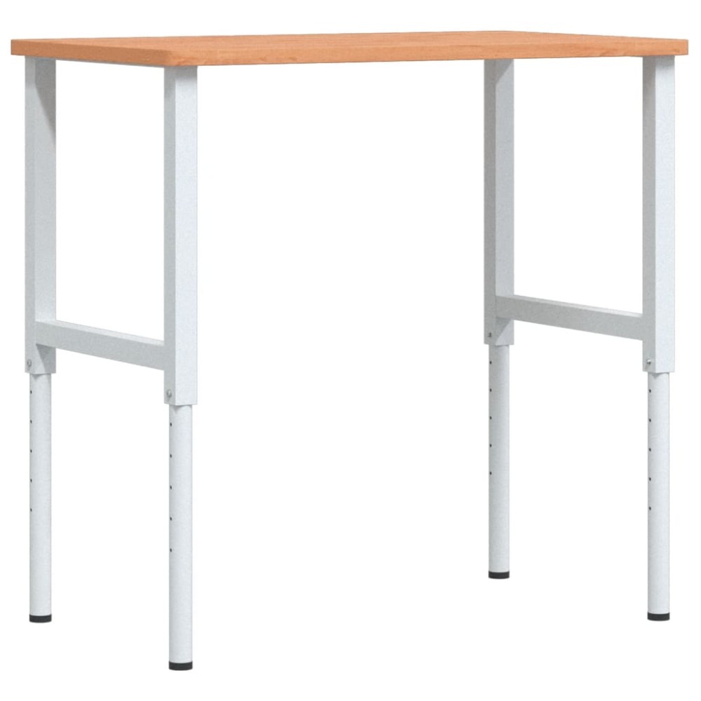 vidaXL Banc lucru 100x60x(71,5-98) cm lemn masiv fag, dreptunghiular