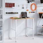 vidaXL Banc lucru 100x60x(71,5-98) cm lemn masiv fag, dreptunghiular vidaXL Banc lucru 100x60x(71,5-98) cm lemn masiv fag, dreptunghiular