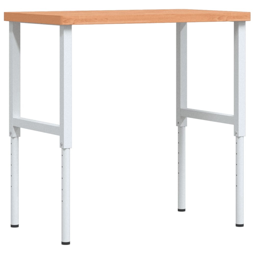 vidaXL Banc de lucru 100x60x(73-99,5) cm lemn masiv fag dreptunghiular