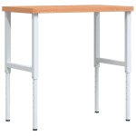 vidaXL Banc de lucru 100x60x(73-99,5) cm lemn masiv fag dreptunghiular vidaXL Banc de lucru 100x60x(73-99,5) cm lemn masiv fag dreptunghiular