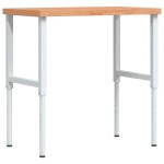 vidaXL Banc de lucru 100x60x(73-99,5) cm lemn masiv fag dreptunghiular vidaXL Banc de lucru 100x60x(73-99,5) cm lemn masiv fag dreptunghiular