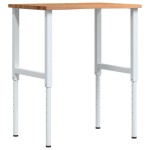 vidaXL Banc lucru maro 80x60x(71,5-98) cm lemn masiv stejar vidaXL Banc lucru maro 80x60x(71,5-98) cm lemn masiv stejar