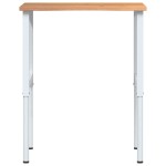vidaXL Banc lucru maro 80x60x(71,5-98) cm lemn masiv stejar vidaXL Banc lucru maro 80x60x(71,5-98) cm lemn masiv stejar