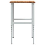 vidaXL Banc lucru maro 100x60x(71,5-98)cm lemn masiv stejar