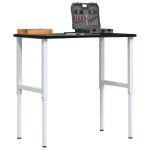 vidaXL Banc lucru maro 100x60x(71,5-98) cm lemn masiv stejar vidaXL Banc lucru maro 100x60x(71,5-98) cm lemn masiv stejar