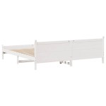 vidaXL Cadru de pat fără saltea, alb, 200x200 cm, lemn masiv pin vidaXL Cadru de pat fără saltea, alb, 200x200 cm, lemn masiv pin
