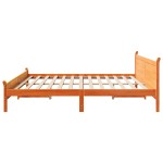 vidaXL Cadru de pat fără saltea, maro ceruit 200x200 cm lemn masiv pin vidaXL Cadru de pat fără saltea, maro ceruit 200x200 cm lemn masiv pin