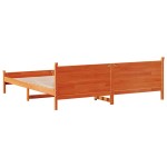 vidaXL Cadru de pat fără saltea, maro ceruit 200x200 cm lemn masiv pin vidaXL Cadru de pat fără saltea, maro ceruit 200x200 cm lemn masiv pin