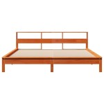 vidaXL Cadru de pat fără saltea, maro ceruit 200x200 cm lemn masiv pin