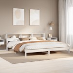 vidaXL Cadru de pat fără saltea, alb, 180x200 cm, lemn masiv pin vidaXL Cadru de pat fără saltea, alb, 180x200 cm, lemn masiv pin