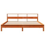 vidaXL Cadru de pat fără saltea, maro ceruit 180x200 cm lemn masiv pin