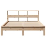 vidaXL Cadru de pat fără saltea, 135x190 cm, lemn masiv de pin