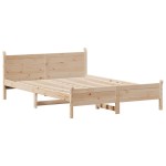 vidaXL Cadru de pat fără saltea, 120x190 cm, lemn masiv pin