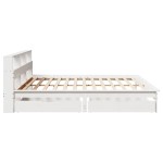 vidaXL Pat cu bibliotecă fără saltea, 180x200 cm, lemn masiv de pin