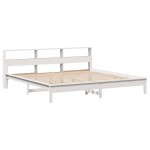vidaXL Pat cu bibliotecă fără saltea, 180x200 cm, lemn masiv de pin