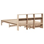 vidaXL Pat cu bibliotecă fără saltea, 160x200 cm, lemn masiv de pin