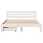 vidaXL Cadru de pat fără saltea, alb, 120x200 cm, lemn masiv pin vidaXL Cadru de pat fără saltea, alb, 120x200 cm, lemn masiv pin