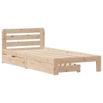 vidaXL Cadru de pat fără saltea, 75x190 cm, lemn masiv de pin