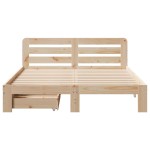 vidaXL Cadru de pat fără saltea, 140x190 cm, lemn masiv de pin vidaXL Cadru de pat fără saltea, 140x190 cm, lemn masiv de pin