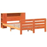 vidaXL Cadru de pat fără saltea, maro ceruit 150x200 cm lemn masiv pin vidaXL Cadru de pat fără saltea, maro ceruit 150x200 cm lemn masiv pin