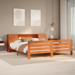 vidaXL Cadru de pat fără saltea, maro ceruit 180x200 cm lemn masiv pin vidaXL Cadru de pat fără saltea, maro ceruit 180x200 cm lemn masiv pin